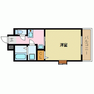 OneLife熊本水前寺駅トミタ【★10帖・独立洗面台】の物件間取り図