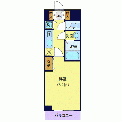 OneLife品川ヴィレ【★独立洗面・新馬場駅徒歩2分！】の物件間取り図