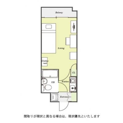 ユニオンマンスリー横浜岸根公園３　204　1K・シングル☆【禁煙ルーム】角部屋＆バストイレ別♪モニター付きインターホン完備のお部屋/横浜駅へのアクセス良好/休日は岸根の物件間取り図