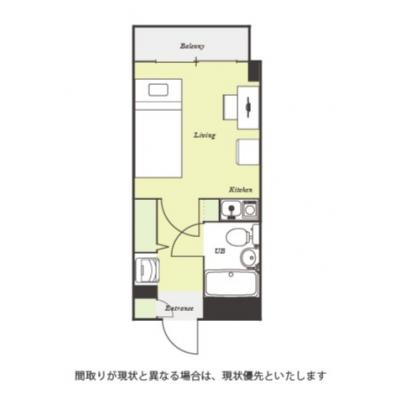 ユニオンマンスリー鶴見小野１　409　1R・シングル☆【禁煙ルーム】女性も安心の室内洗濯機＆デスク・チェア＆たっぷり収納2ドア冷蔵庫など生活家電のあるお部屋■選べるWi-Fi格安レンタル中！の物件間取り図