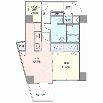 OneLife東向島4th＜TYPE2＞【★東武伊勢崎線 東向島駅徒歩3分・3口コンロ付！】の物件間取り図