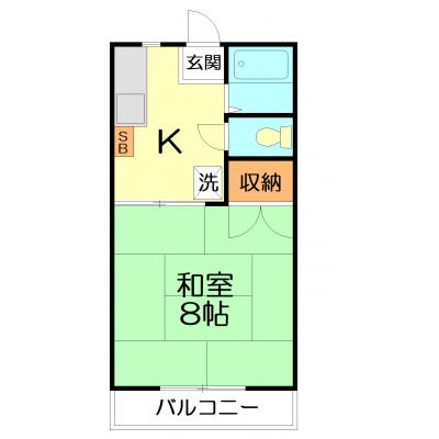 【駅徒歩4分♪】おのハイツ 203の物件間取り図