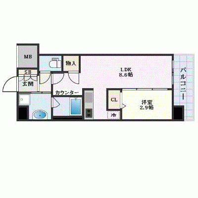 OneLife京橋駅西コンフォリア【★1LDK・Wi-Fi対応・設備充実】の物件間取り図