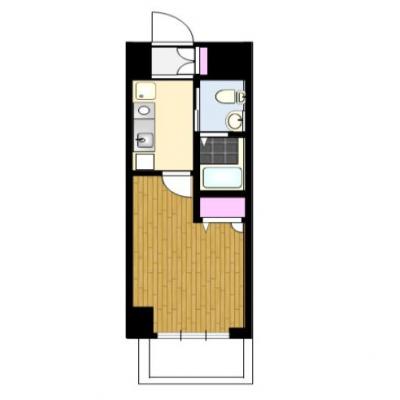 ★5月9日～入居可能★　G-style.BBwf大阪　淀屋橋1A（禁煙）【嬉しいインターネット料金込み♪食器類や調理器具等の生活備品も日額料金に含んでいます♪】の物件間取り図