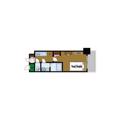 BraTTo大国町ステーションフロント【Wi-Fi無料💻】今宮駅まで5分｜家具家電付き｜すぐに暮らせる快適ルーム♪の間取り図