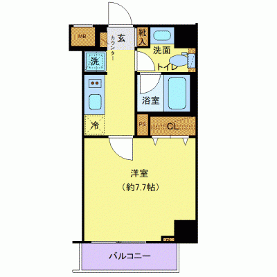 OneLife両国ミドリ【★独立洗面・浴室乾燥付！】の物件間取り図