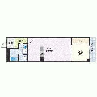 OneLife九条駅北【★1LDK・Wi-Fi対応・設備充実】の間取り図