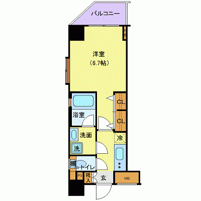 OneLife秋葉原神田EAST【★独立洗面・浴室乾燥付！】の物件間取り図