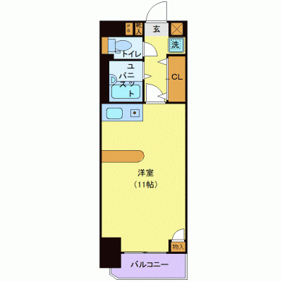 OneLife東北大学前＜TYPE1＞【★オートロック・バストイレ別・温水洗浄便座】の物件間取り図