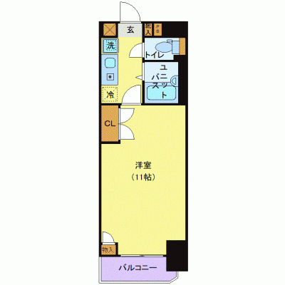 OneLife東北大学前＜TYPE2＞【★オートロック・バストイレ別・温水洗浄便座】の物件間取り図