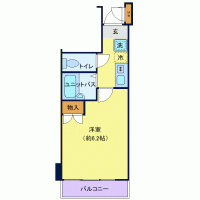 OneLife仙台北四番丁駅前【★バストイレ別・2口コンロ・オートロック】の物件間取り図