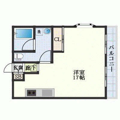 OneLife鳥取コンフォート＜TYPE2＞【★38平米・バストイレ別】の間取り図