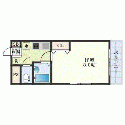 OneLife鳥取ハイツ【★トイレバス別】の物件間取り図