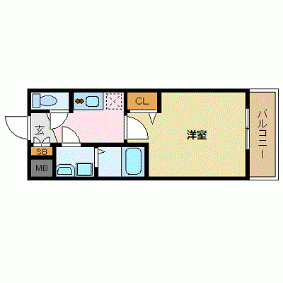 OneLife心斎橋WEST【★浴室乾燥機・独立洗面台・2口コンロ】の物件間取り図