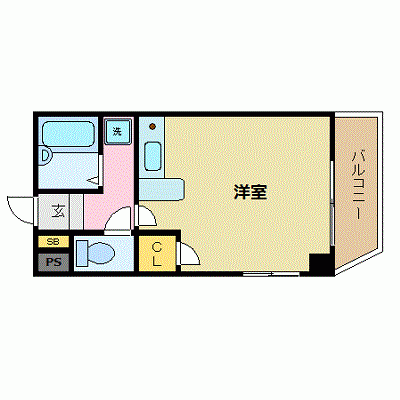 OneLife下関NORTH【★駅近・28平米・バストイレ別】の物件間取り図