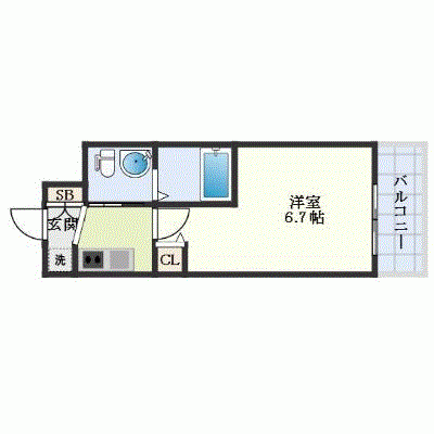 OneLife弁天町駅東エグゼ【★Wi-Fi対応・設備充実】の物件間取り図