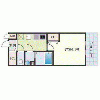 OneLife弁天町駅北ヴィータ【★Wi-Fi・設備充実】の物件間取り図