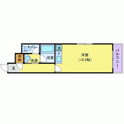 OneLife北仙台プラザ【★オートロック・バストイレ別・独立洗面台】の物件間取り図