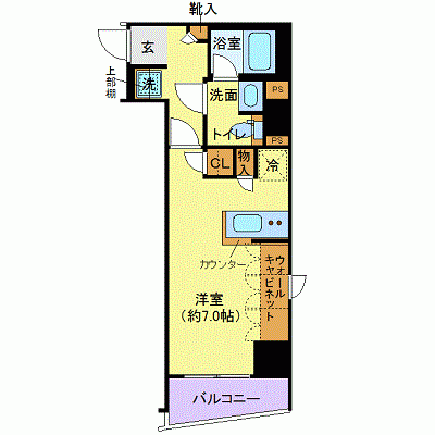 OneLife秋葉原フェルク【★浴室乾燥付・末広町駅 徒歩3分！】の物件間取り図