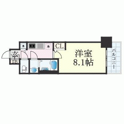 OneLife谷町九丁目スクエア【★Wi-Fi対応・設備充実】の物件間取り図