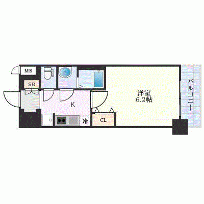 OneLife谷町九丁目南ノーブル【★Wi-Fi対応・設備充実】の物件間取り図