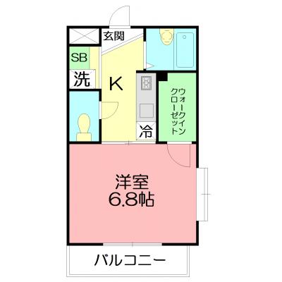 【スーパーやコンビニ近い！】アビタシオン湘南の物件間取り図