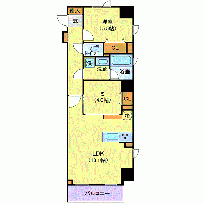 OneLife半蔵門レイ＜TYPE2＞【★1DK・浴室乾燥付！】の物件間取り図