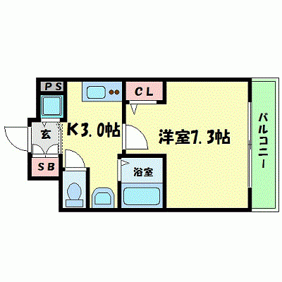 OneLife難波南アーバニッシュ【★駅2分・NET対応】の間取り図