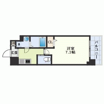 OneLife大国町西コーポ【★Wi-Fi対応・設備充実】の物件間取り図