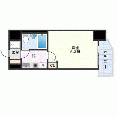OneLife今宮EAST【★Wi-Fi対応・設備充実】の物件間取り図