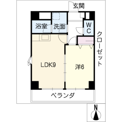 アルDEスリー名駅　Premium　701の物件間取り図