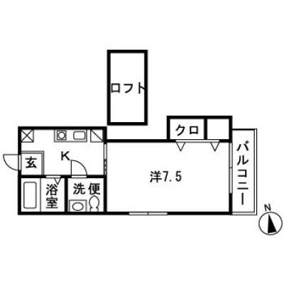 【Wi-Fi無料！】グランディール 206号室の物件間取り図