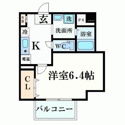 OneLife難波元町コート【★オートロック・独立洗面台・洗浄機能付き便座】の物件間取り図