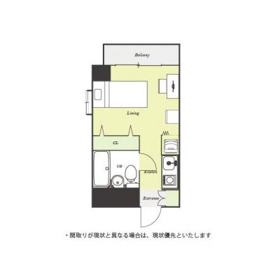 ユニオンマンスリー船橋８　301　1R・シングル☆【禁煙ルーム】人気の角部屋！デスク・チェア＆たっぷり収納2ドア冷蔵庫など生活家電のあるお部屋/駅近くには東武百貨店など複数あり買い物に便利の物件間取り図