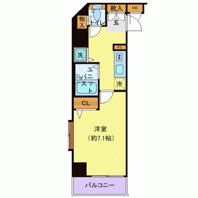 OneLife市ヶ谷ステージ【★浴室乾燥付・牛込柳町駅 徒歩5分！】の物件間取り図
