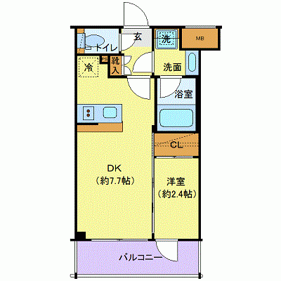 OneLife東新宿フォルム＜TYPE1＞【★独立洗面・温水洗浄便座・浴室乾燥付！】の物件間取り図
