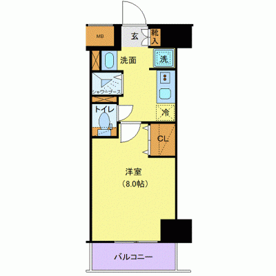 OneLife仙台レーベン【★駅近・オートロック・2口コンロ・独立洗面台】の物件間取り図