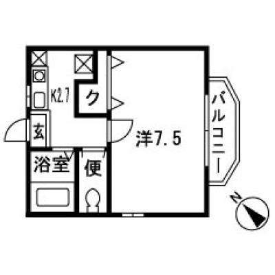 【海沿いで嬉しい♪】シェソワ鵠沼 104号室の物件間取り図