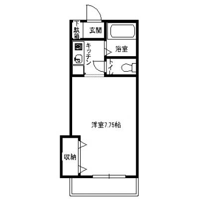 【Wi-Fi無料！】ハイツひばり 106号室の物件間取り図