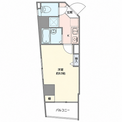 OneLife新宿河田町ブルー【★浴室乾燥付・若松河田駅 徒歩6分！】の物件間取り図
