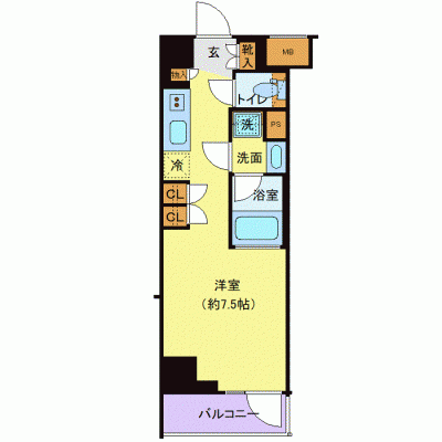 OneLife北新宿シア【★独立洗面・浴室乾燥付！】の物件間取り図
