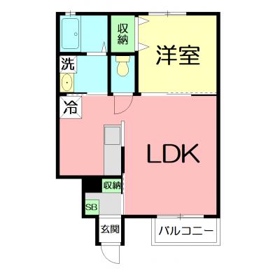 【広々でWi-Fi無料♪】ラ　ヴィーテ の物件間取り図