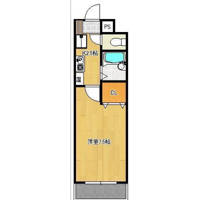 ★WiFiインターネット利用無料★1K・セミダブル：布団・枕新品★2人利用可能★ジョイフルマンスリー小倉田町★の物件間取り図