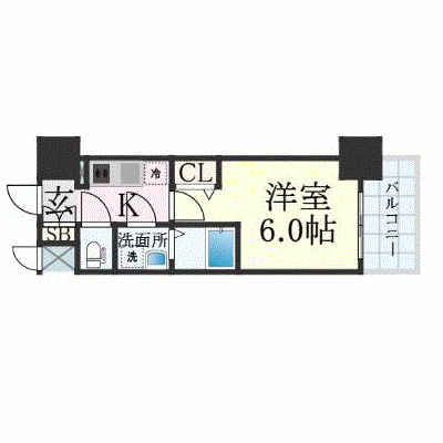 OneLife淡路EAST【★オートロック・システムキッチン・浴室換気乾燥機】の物件間取り図