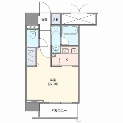 OneLife品川ルックス【★追い焚き機能・浴室乾燥付！】の物件間取り図