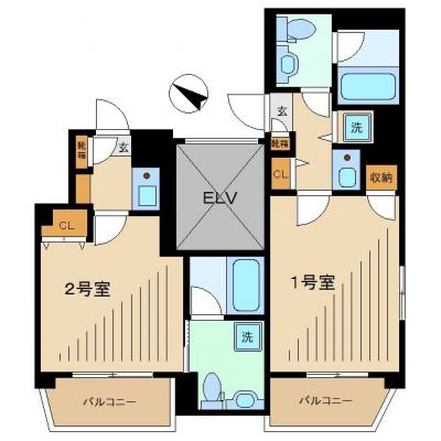 アクセス北新宿【Ｗｉ-Ｆｉ無制限・外国人可】＜寝具・キッチン用品代込＞の物件間取り図