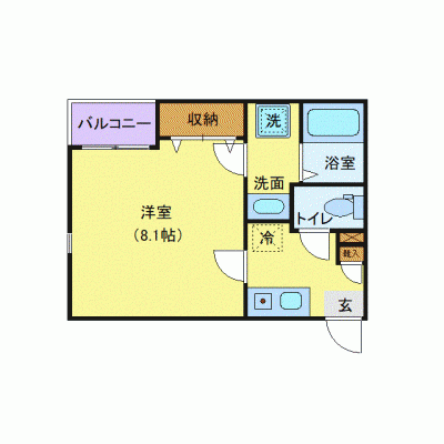 OneLife太子堂プレイス【★太子堂駅 徒歩5分・独立洗面台・バストイレ別】の物件間取り図