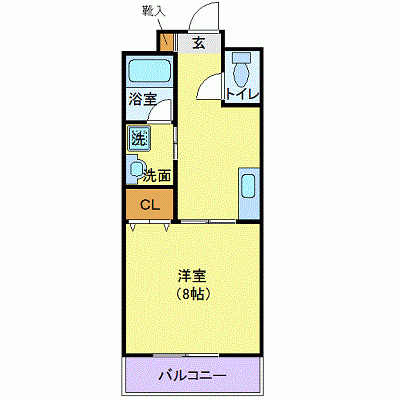 OneLife静岡ライツェント【★28平米・オートロック・浴室乾燥機】の物件間取り図