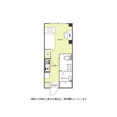 ユニオンマンスリー西大宮セレスト１　202　1K・シングル☆【禁煙ルーム】安心のオートロック＆モニター付きインターフォン完備の物件間取り図
