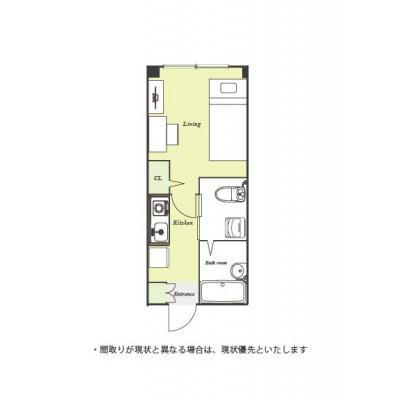 ユニオンマンスリー西大宮セレスト１　304　1K・シングル☆【禁煙ルーム】人気の角部屋！安心のオートロック＆モニター付きインターフォン完備の物件間取り図